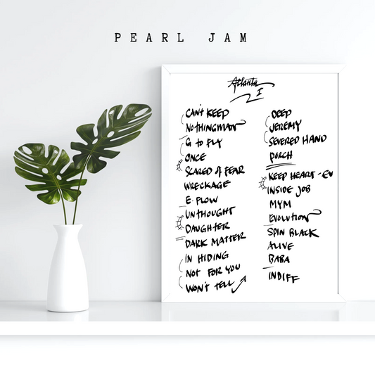 Pearl Jam | Atlanta | 4/29/25 | Night 1 | Concert | Setlist | Print | Custom | Personalized | Gift for Him | Gift for Her | Special Gift | Music Fan Gift