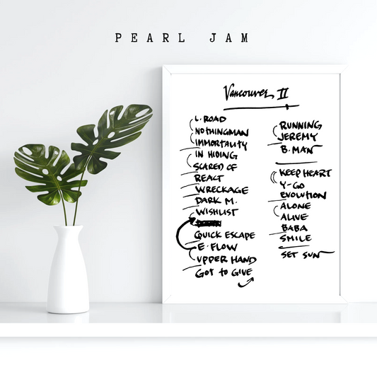 Pearl Jam | Vancouver | 5/6/24 | Night 2 | Concert | Setlist | Print | Custom | Personalized | Gift for Him | Gift for Her | Special Gift | Music Fan Gift